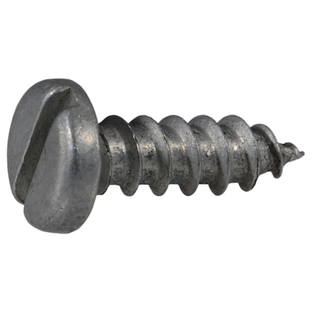 Sheet Metal Screw, #8 X 1/2 In, Aluminum Pan Head Slotted Drive, 30 PK